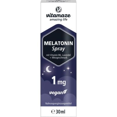 MELATONIN 1 mg hochdosiert vegan Spray  30 ml  PZN18662380