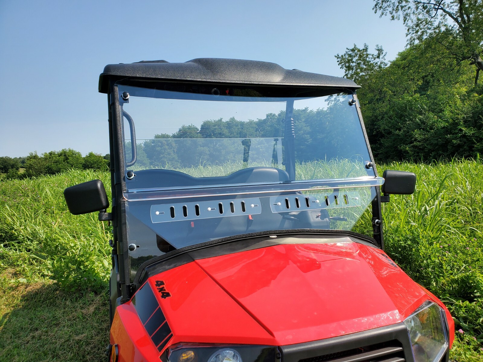 HiSun HS400 / Coleman UT400 2Pc Lexan Windshield with Loop Clamps