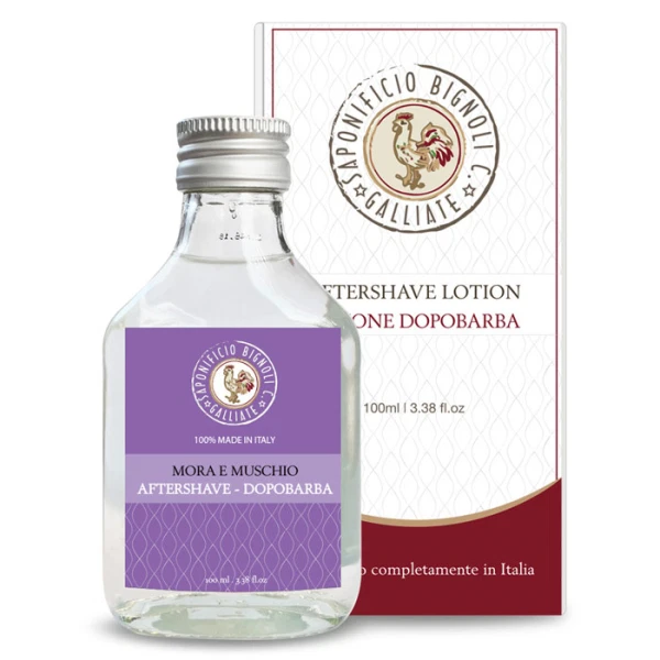 MORA E MUSCHIO Aftershave Lotion Saponificio BIGNOLI ITALY Moschus PFLEGEND