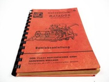 Claas Matador Standard Mähdrescher Betriebsanleitung 1963