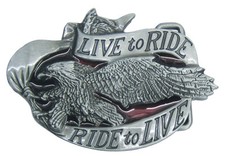 Live to Ride Ride to Live Belt Buckle Biker Motorcycle Eagle USA SHIPPER 