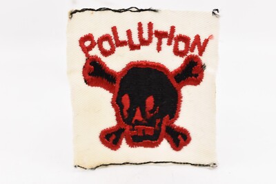 VINTAGE  SKULL & CROSSBONES POLLUTION PATCH