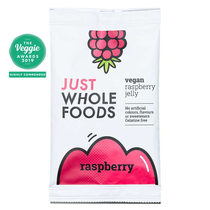 Just Wholefoods Raspberry Jelly Crystals 85g - Case of 12