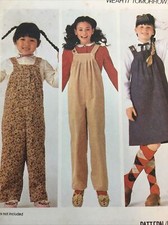 1981 McCalls 7706 Vintage Sewing Pattern Girls Jumper Jumpsuit Size 7