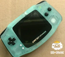 *NEW* Nintendo Game Boy Advance GBA Glow in Dark Green System CUSTOM BUTTON LENS