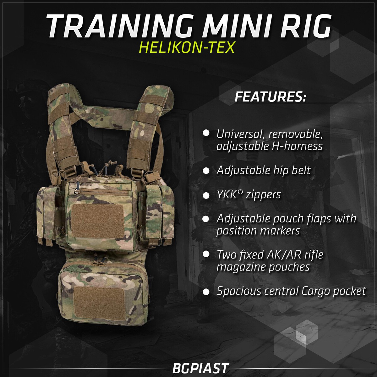 HELIKON TEX Tactical Training Mini Chest Rig Vest MOLLE TMR