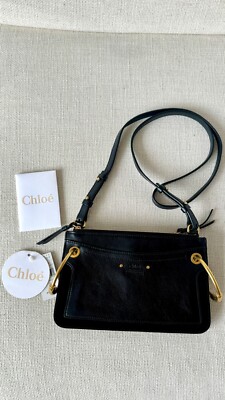 AUTHNTIC CHLOE Small Roy Black Crossbody Bag Purse ($1250 retail)