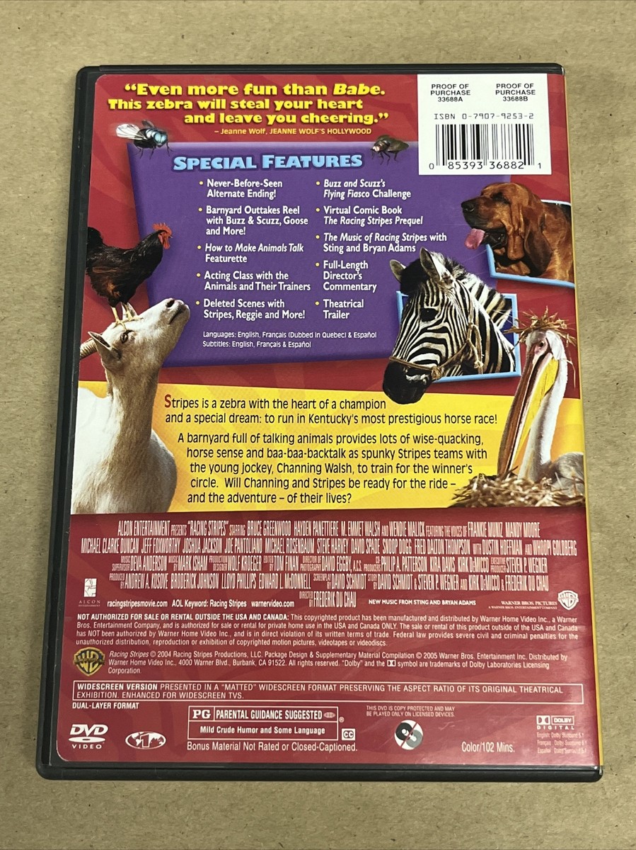 Racing Stripes (DVD, 2005) 85393368821| eBay