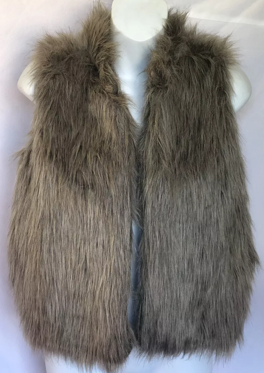 Gray faux fur best sale vest