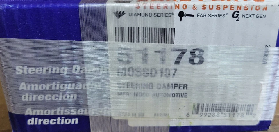 Amortiguador de dirección 51178 piezas raras para Jeep Cherokee Wrangler 1984-1993 ^ Foto 2 de 2