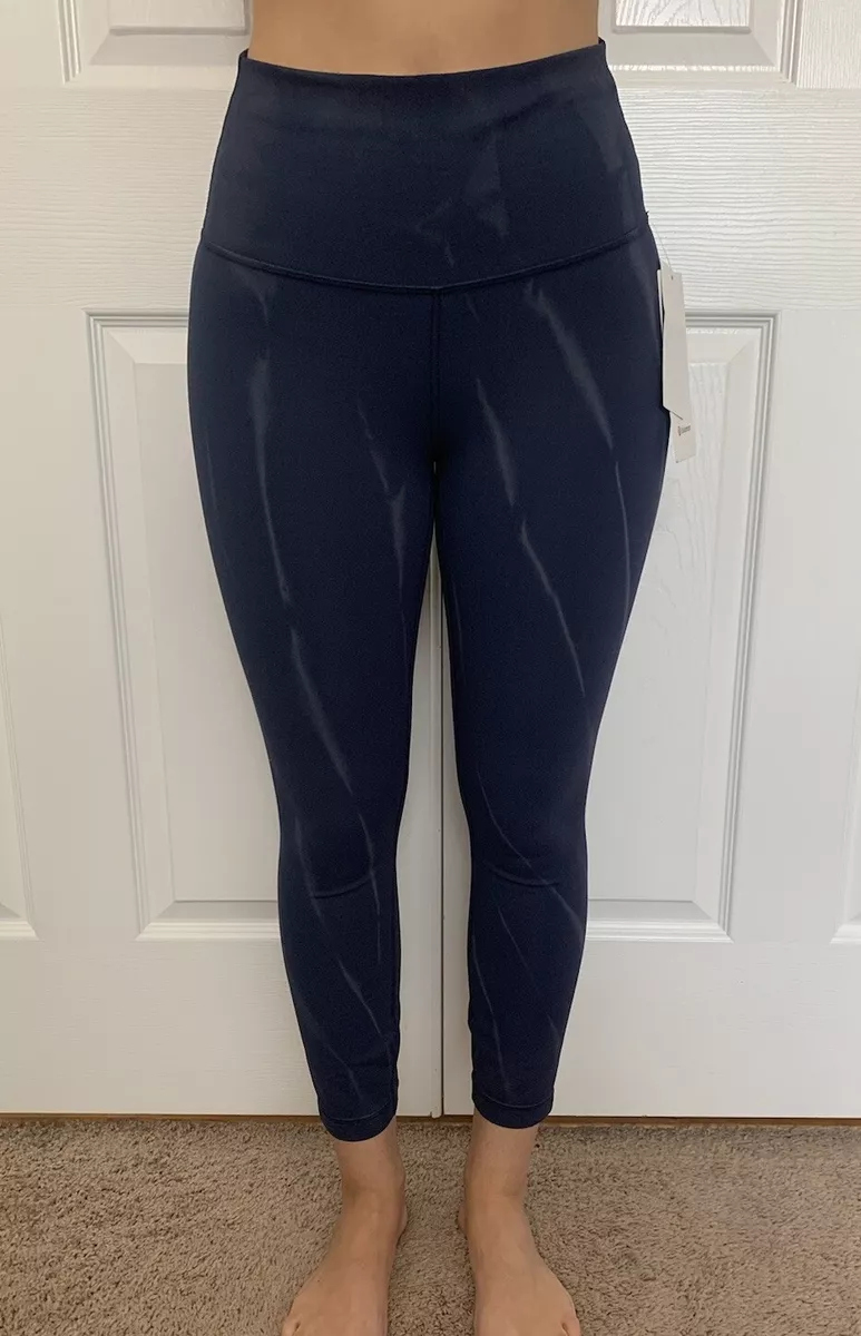 Lululemon Size 2 Wunder Train HR Crop 23 *Fade Blue STN1 Everlux Pant Yoga  Yoga