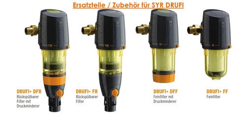 SYR DRUFI ERSATZTEILE Zubehör f. Rückspül Filter Hauswasserstation, Uni- Flansch