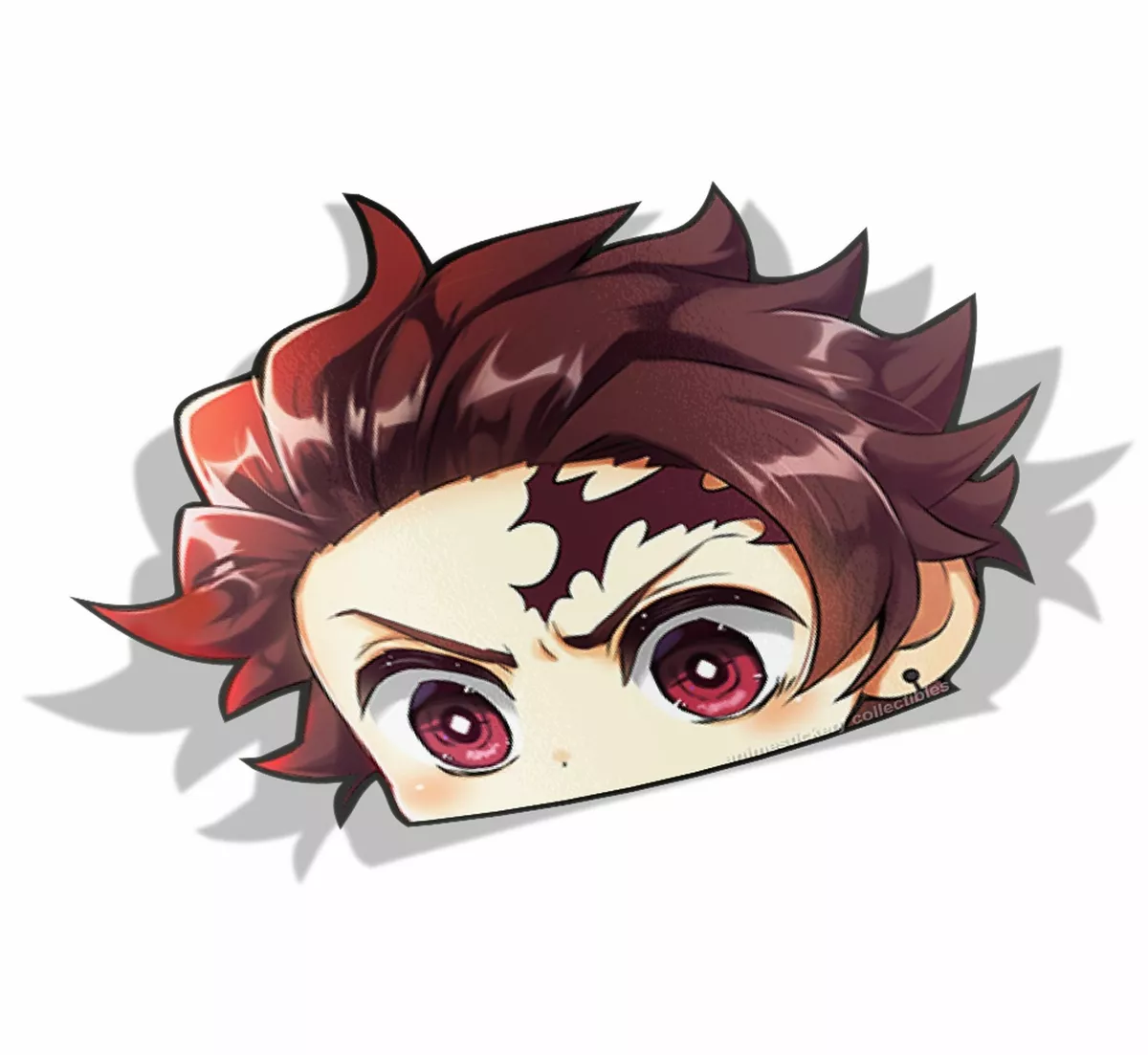 Demon Slayer Tanjiro Kamado Peeking Vinyl Decal Stickers Anime