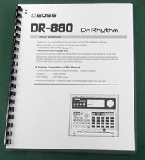 Boss DR-880 Instruction Manual: Comb Bound with Protective Covers!