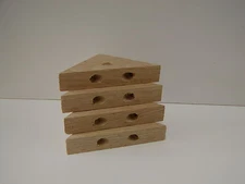 Solid American Oak Cabinet Corner Wood Blocks/Braces (Package of 4) Counter Top