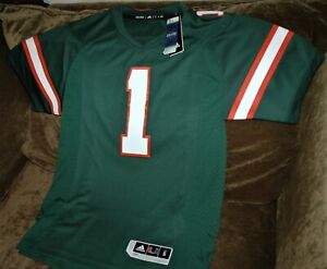 Details about Miami Hurricanes football jersey MEN'S small NEW with tags Adidas Premier green