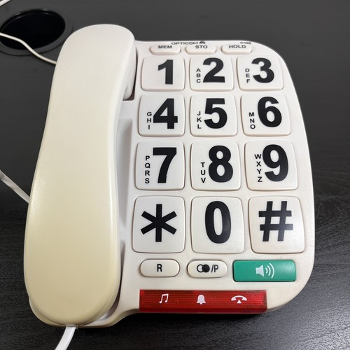 Téléphone filaire gros bouton Opticom B300 avec haut-parleur - Photo 2/10