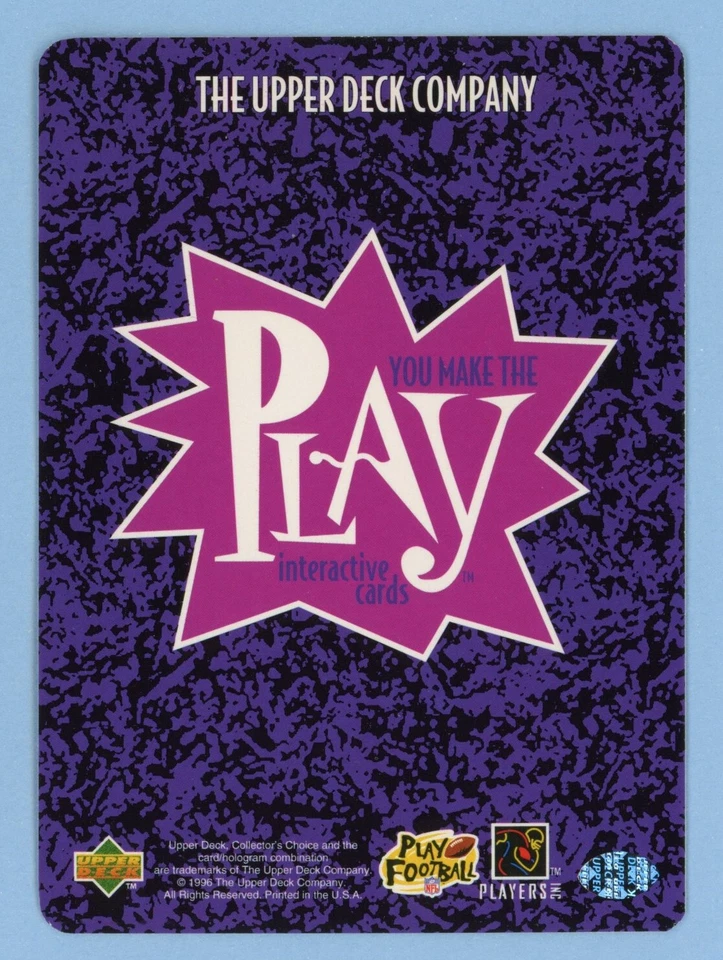 1996 upper deck collector's choice make the play Aeneas Williams #Y36 cardinals - Image 2 of 2