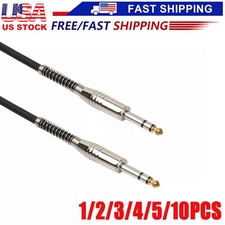 6ft NOISELESS Electric Guitar Bass Cable Pedal AMP Cord 1/4" USA KEYBOARD LOT
