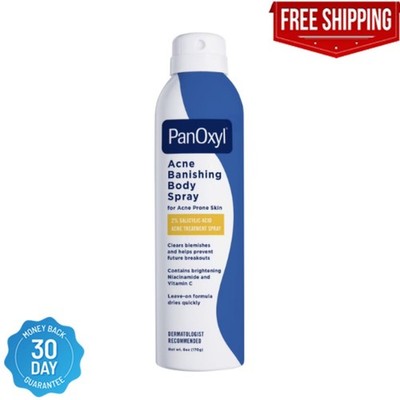 PanOxyl Acne Banishing Body Spray with 2% 6 Ounce (Pack of 1), White