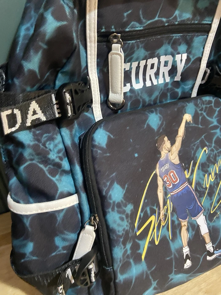 Steph Curry Blue Aolida Limited Edition 1975 Backpack Golden State Warriors #30 - Image 3 of 4