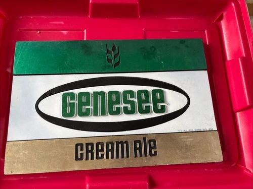 Vintage GENESEE  CREAM ALE- Plastic- Wall Beer Sign 16 By 10