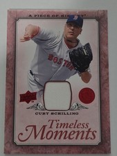 2008 Upper Deck A Piece of History Curt Schilling Timeless Moments Patch #TM-9