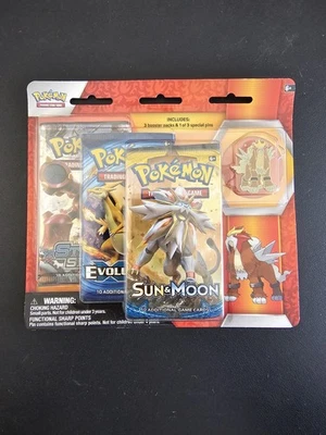 Pokémon Legendary Beasts 3 Pack Blister Booster Evolutions Pin Entei charizard - Photo 1/2