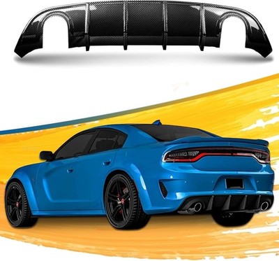 CF Style Rear Diffuser For 15-24 Charger Non-Widebody SRT RT Scat Pack Daytona