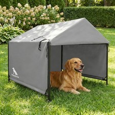 Outdoor Dog House for Large Dogs XL Pet Tent Weatherproof Grey