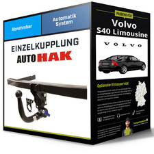 Abnehmbare Anhängerkupplung für VOLVO S40 Limousine 04- II Typ MS Auto Hak AHK