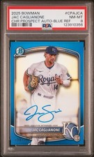 2025 Bowman Chrome Prospect Auto Jac Caglianone #CPA-JCA Blue /150 PSA 8