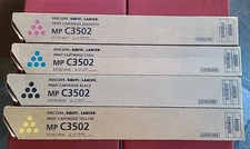 Set Ricoh Savin Lanier Print Cartridge Black Magenta Cyan Yellow Toner MP C3502