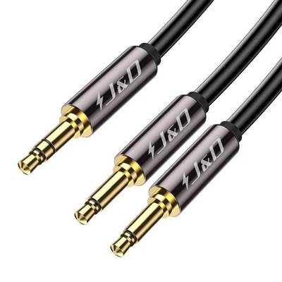 Airplane Airline Flight Cable For Headphones 3.5mm 1/8 Inch Trs Male To Dual 3.5