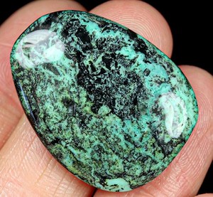 29.7Ct Natural Spiderweb Turquoise Cab Old Stock YKMpA888