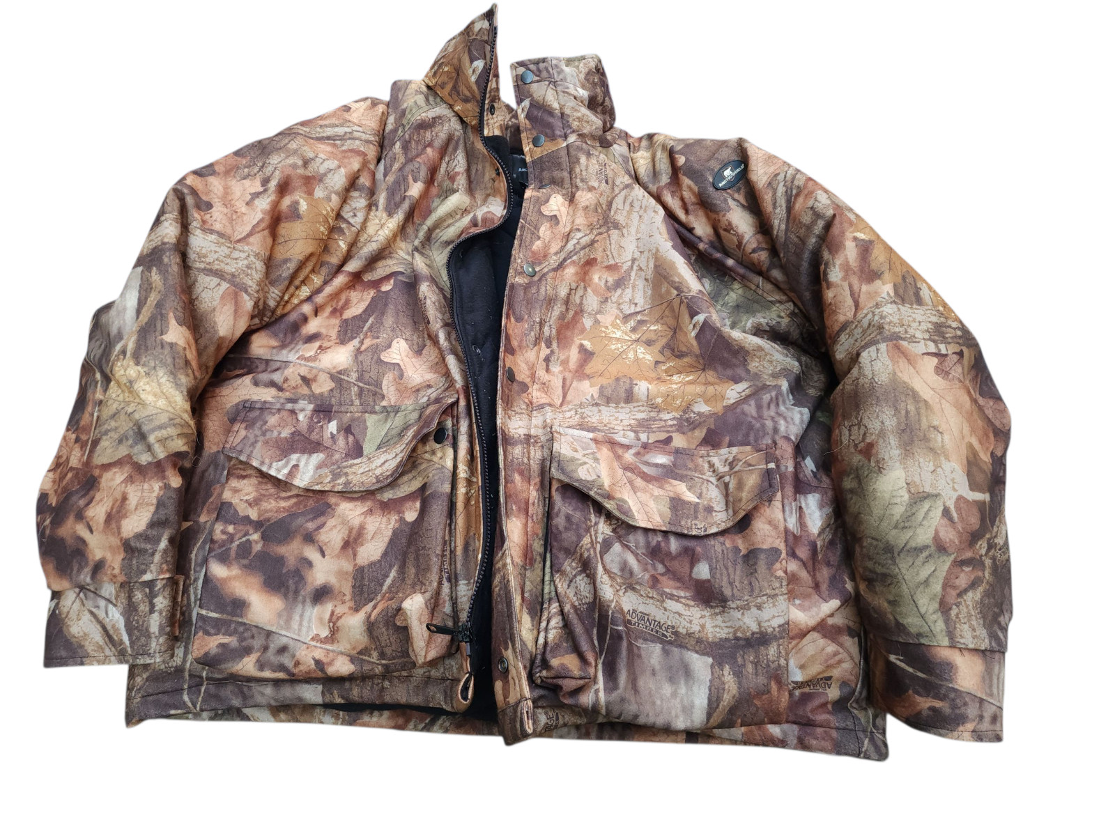 Arctic Shield XL Mossy Oak Breakup Camo Insulated Jacket/Coat BROKEN ZIPPER
