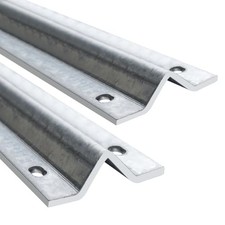 6Ft Galvanized Inverted V Track Rail 2Pcs Heavy Duty Sliding Gate Track
