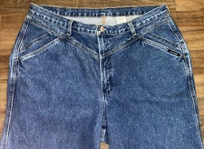 VTG Rocky Mountain High Rise Women 22W Measurements 40 x 35 Blue Jeans Bareback