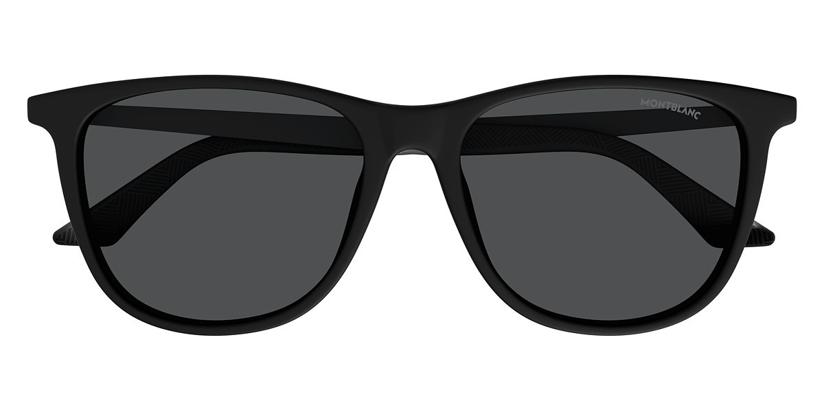 Mont blanc MB0330S-004 56mm New Sunglasses MONT BLANC MB0330S 001 Matte Black Grey Men main image 4