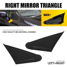 Pair LH RH Mirror Corner Molding Pillar Fender Trim For Honda Civic 2012-2015