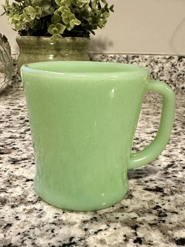 Vintage Fire King Jadite D-Ring Mug Cup Rare