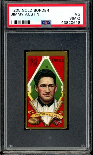 Jimmy Austin 1911 T205 Gold Border card