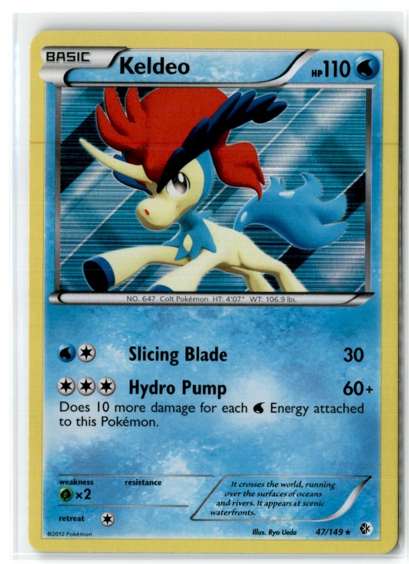 2012 Pokemon Boundaries Crossed Keldeo Holo Rare #47/149