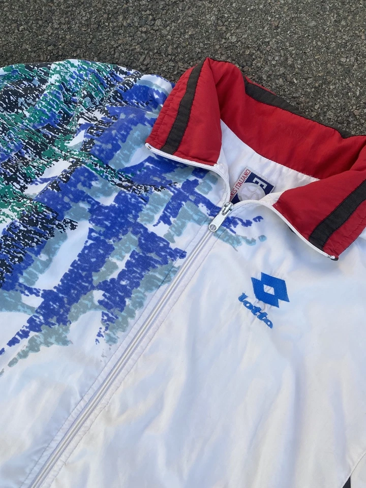 Lotto Vintage 90s Tennis Italiano Windbreaker Jacket - Image 3 of 4