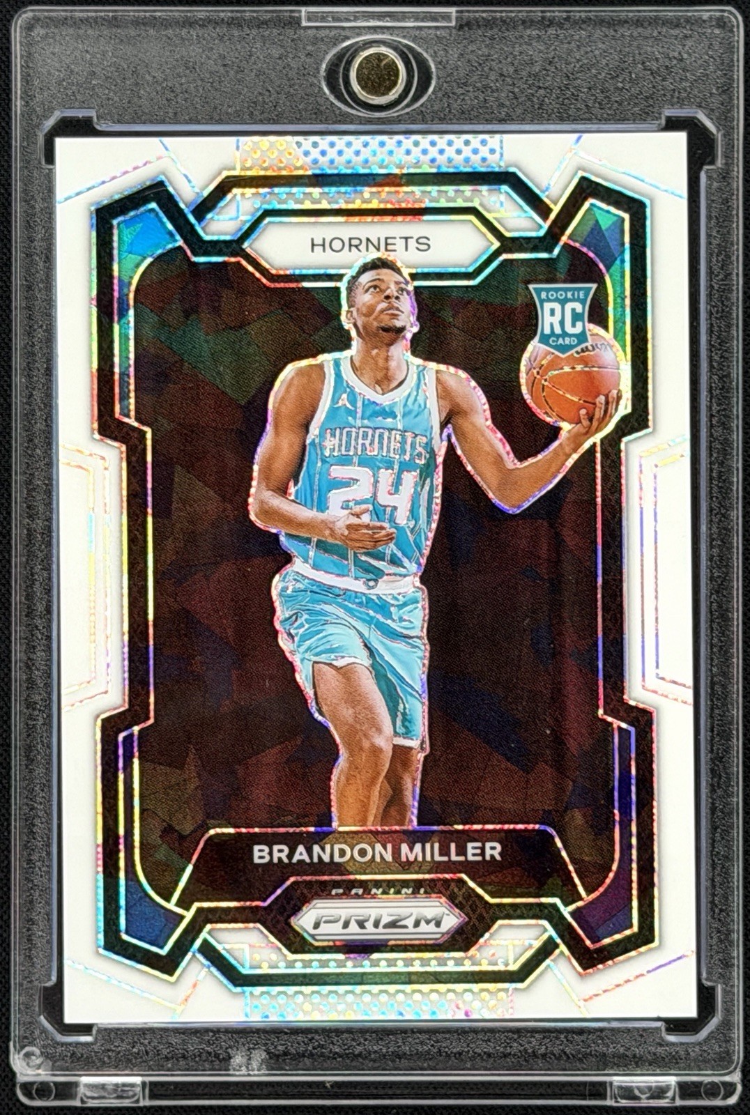 2023 Panini Basketball Brandon Miller Rookie White Ice Prizm 5/35 RC #152 Hornet