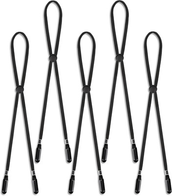 5 Pcs Adjustable Hat Strap Clips with Chin Cord, Windproof Cap Holder Clips