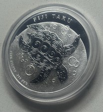 2012 FIJI TAKU Turtles $10 Uncirculated Canada 5Oz. .999 Canada CoinIn Capsule!