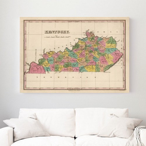 Alte Karte von Kentucky 1824 - Vintage Kentucky Art - Bild 3 von 29