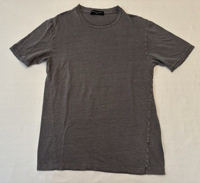 Daniele Fiesoli Men s Size Medium Gray Linen T-Shirt Made in Italy Designer