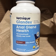Vetnique Glandex Dog Fiber Supplement Powder for Anal Glands with Pumpkin, Di...